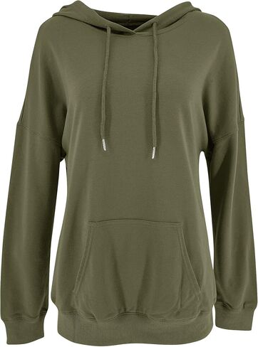 Yuccalley Women's Long Sleeve Fashion Pocket Hoodies Casual Pullover Tops in Saudi Arabia