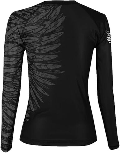 Raven Fightwear Women's Aerial Assault IBJJF Approved Rash Guard Black in Kuwait
