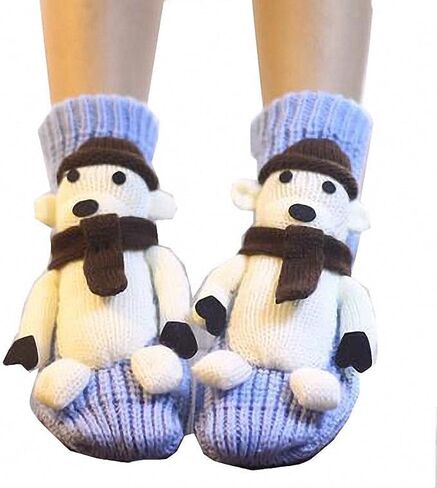 Ulalaza Non-slip Household Floor Socks Knit Sweater Casual Socks Slippers Socks for Women in Kuwait