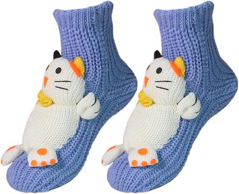 Ulalaza Non-slip Household Floor Socks Knit Sweater Casual Socks Slippers Socks for Women in Kuwait