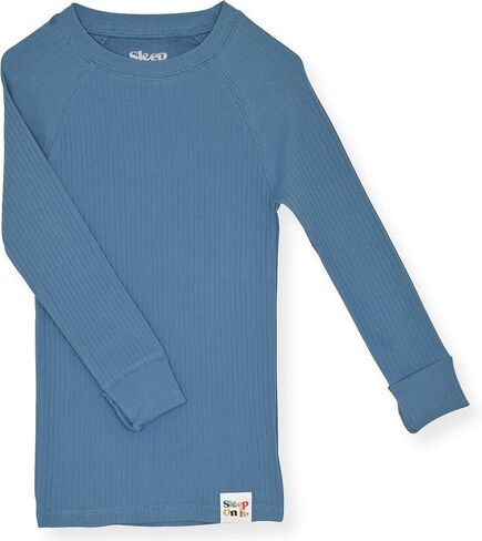 Sleep On It 4 Piece Rib Knit Pajama Sets for Boys and Girls - 100% Organic Cotton Soft and Comfortable Kids Sleepwear in Kuwait