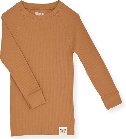 Sleep On It 4 Piece Rib Knit Pajama Sets for Boys and Girls - 100% Organic Cotton Soft and Comfortable Kids Sleepwear in Kuwait