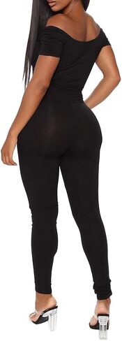 بدلة قفز نسائية صيفية مثيرة بأكمام قصيرة بدون أكتاف وأربطة من Azhong in Kuwait