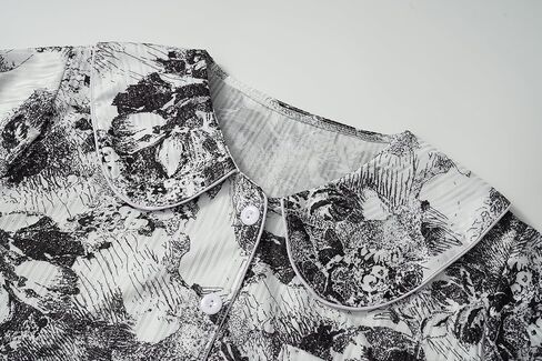 Hupohoi Big Girls Button Down Pajamas Short Sleeve Long Pants Sleepwear 2PCS Tie-Dye Patterns Cartoon Panda Nighty Loungewear in Kuwait