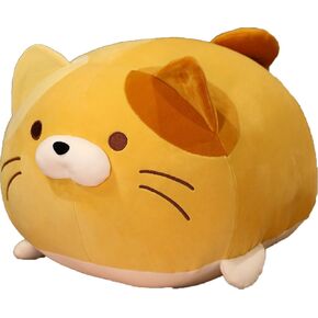 Cute Soft Fat Tabby Cat Kitten Stuffed Animals Cat Kitten Plush Toys Cat Kitten Plushies Throw Pillow Cat Kitten Hugging Cuddly Cat Kitten Doll Pillow Gift for Kids and Lovers (Pink, 14-Inch)