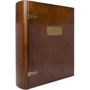 صندوق كنز خشبي حصري كبير من Arolly مع صندوق تذكارات مع قفل نحاسي - الأبعاد بالسنتيمترات 30.48 عرض 35.56 عمق 3.75 ارتفاع in Kuwait