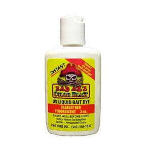 Pro-Cure Bad Azz Color Blast Liquid Bait Dye, 2 Ounce, Scarlet Red Fluorescent