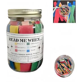 جرة FeBohao آيات الكتاب المقدس، جرة الكتاب المقدس للعواطف والمشاعر، بطاقات الصلاة آية الكتاب المقدس، مشفرة بالألوان، هدايا الجرار الزخرفية للنساء الرجال in Kuwait