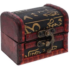 SandT Collection 3 Inch Wooden Keepsake Treasure Chest Trinket Box - Basketweave