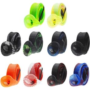ZZBIQS 10Pcs Rod Sleeve Rod Cover Braided Mesh with Lanyard Rod Protector Pole Gloves Fishing Tools, Flat or Pointed End/Spinning or Casting Rods for Casting Sea Fishing Rod/Spinning Fishing Rod in Saudi Arabia