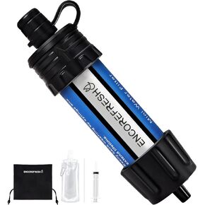 ENCOREFRESH فلتر مياه صغير محمول في حالات الطوارئ نظام تنقية المياه المشي لمسافات طويلة التخييم القش بقاء والعتاد بقاء منقي المياه عدة in Kuwait