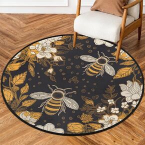 Skull Butterfly Round Area Rug Bedroom 3 Ft, Star Mushroom Circle Floor Mat Non-Slip Washable Accent Throw Rugs Carpet for Living Room Kids Room Nursery Entryway Laundry in Kuwait