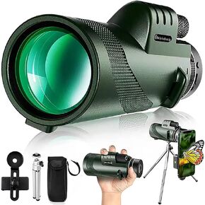 منظار Beniduck 40x60 أحادي العين عالي القوة للبالغين والأطفال مع محول الهاتف وحامل ثلاثي القوائم للتصوير الفوتوغرافي، منشور BAK4، لمشاهدة الطيور، ومشاهدة الألعاب الرياضية، والتخييم، والسفر، والمحمول in Kuwait