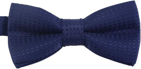 Dog or Cat Small Collar Bow Tie, Adjustable Puppy or Kitten Medium Neck Bowtie for Easter Wedding Birthday Gift D-D-T-1 (Navy Blue with Navy Blue Polka Dots) in Saudi Arabia