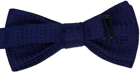 Dog or Cat Small Collar Bow Tie, Adjustable Puppy or Kitten Medium Neck Bowtie for Easter Wedding Birthday Gift D-D-T-1 (Navy Blue with Navy Blue Polka Dots) in Saudi Arabia