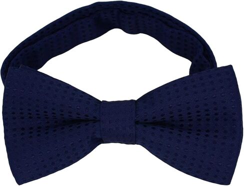 Dog or Cat Small Collar Bow Tie, Adjustable Puppy or Kitten Medium Neck Bowtie for Easter Wedding Birthday Gift D-D-T-1 (Navy Blue with Navy Blue Polka Dots) in Saudi Arabia