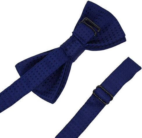 Dog or Cat Small Collar Bow Tie, Adjustable Puppy or Kitten Medium Neck Bowtie for Easter Wedding Birthday Gift D-D-T-1 (Navy Blue with Navy Blue Polka Dots) in Saudi Arabia