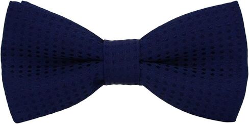 Dog or Cat Small Collar Bow Tie, Adjustable Puppy or Kitten Medium Neck Bowtie for Easter Wedding Birthday Gift D-D-T-1 (Navy Blue with Navy Blue Polka Dots) in Saudi Arabia