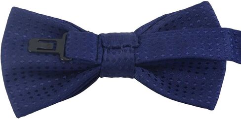 Dog or Cat Small Collar Bow Tie, Adjustable Puppy or Kitten Medium Neck Bowtie for Easter Wedding Birthday Gift D-D-T-1 (Navy Blue with Navy Blue Polka Dots) in Saudi Arabia