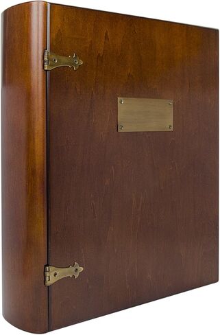 صندوق كنز خشبي حصري كبير من Arolly مع صندوق تذكارات مع قفل نحاسي - الأبعاد بالسنتيمترات 30.48 عرض 35.56 عمق 3.75 ارتفاع in Kuwait