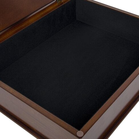 صندوق كنز خشبي حصري كبير من Arolly مع صندوق تذكارات مع قفل نحاسي - الأبعاد بالسنتيمترات 30.48 عرض 35.56 عمق 3.75 ارتفاع in Kuwait