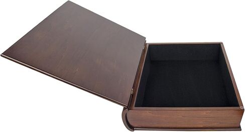 صندوق كنز خشبي حصري كبير من Arolly مع صندوق تذكارات مع قفل نحاسي - الأبعاد بالسنتيمترات 30.48 عرض 35.56 عمق 3.75 ارتفاع in Kuwait