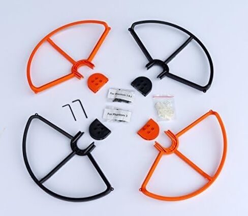 SummitLink Snap On/Off Prop Guards 2X Orange 2X Black for DJI Phantom 1 2 3 Quick Connect Tool Free in Saudi Arabia