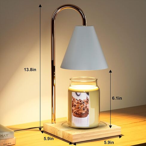 مصباح تدفئة الشموع، مصباح تدفئة كهربائي للشموع مع مؤقت، مصباح تدفئة شموع قابل للتعتيم لشموع الجرة مع لمبتين، مذيب كهربائي للرائحة، هدية للأم in Kuwait