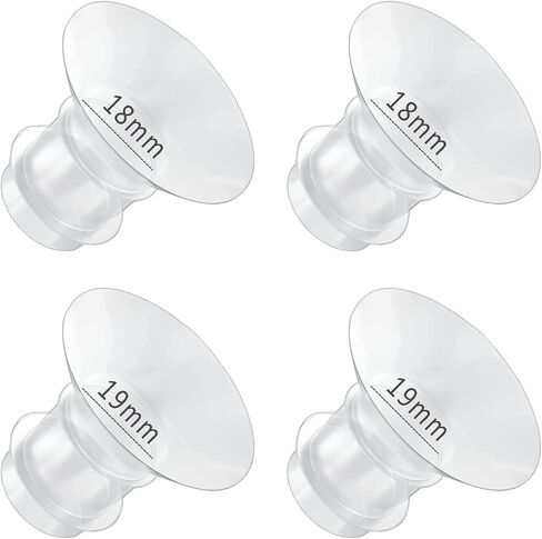 Flange Inserts 18mm 19mm 4PCS Compatible with Spectra Elvie Medela Willow go Bellababy 24mm Flange/Shields Wearable Breast Pump, Reduce Nipple Tunnel Size, Pump Parts Replace in Saudi Arabia