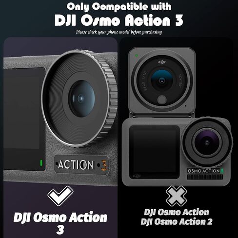 Orzero (3+3+3 واقي زجاجي مقوى متوافق مع كاميرا DJI OSMO Action 3، 3 قطع واقي شاشة أمامي وخلفي، 3 قطع عدسة فيلم 2.5D حواف قوسية مضادة للخدش HD خالية من الفقاعات in Kuwait