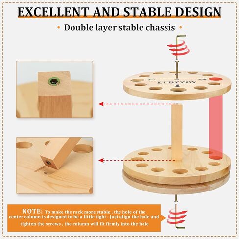 LUBZZOY Fishing Rod Holders for Garage,360 Degree Rotating Vertical Fishing Pole Rack,Vertical Fishing Pole Holders Wooden Round Storage Floor Stand, Fishing Rod Pole Rack Fishing Pole Organizer in Kuwait