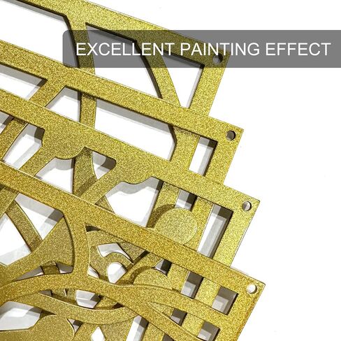 Glamativity Small 4 عبوات من ديكورات الحائط الذهبية، ديكور بسيط، ديكور جداري فني بخط واحد، فن جداري معدني حقيقي، شكل جسم المرأة ديكور جدار تجريدي (نمط كلاسيكي ذهبي، مقاس S 13 × 9 بوصة) in Kuwait