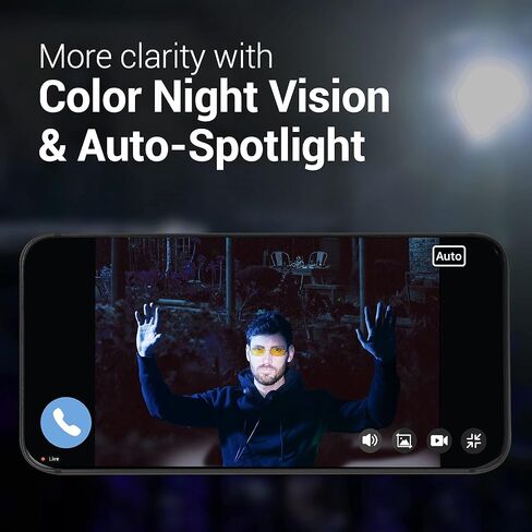 كاميرا مراقبة BOSMA EX Pro سلكية 2K خارجية، واي فاي 2.4 جيجا هرتز، أضواء كاشفة تلقائية وتتبع الأشخاص، كشف حركة PIR، رؤية ليلية ملونة، محادثة ثنائية الاتجاه، تخزين سحابي مجاني، متوافق مع Alexa in Kuwait