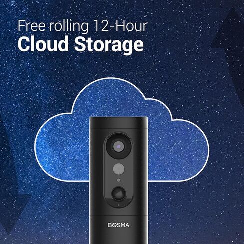 كاميرا مراقبة BOSMA EX Pro سلكية 2K خارجية، واي فاي 2.4 جيجا هرتز، أضواء كاشفة تلقائية وتتبع الأشخاص، كشف حركة PIR، رؤية ليلية ملونة، محادثة ثنائية الاتجاه، تخزين سحابي مجاني، متوافق مع Alexa in Kuwait