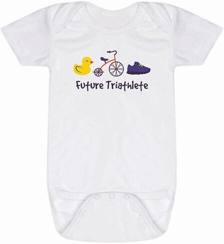 ChalkTalkSPORTS Triathlon Baby & Infant Onesie | رياضي المستقبل | الألوان والأحجام in Kuwait