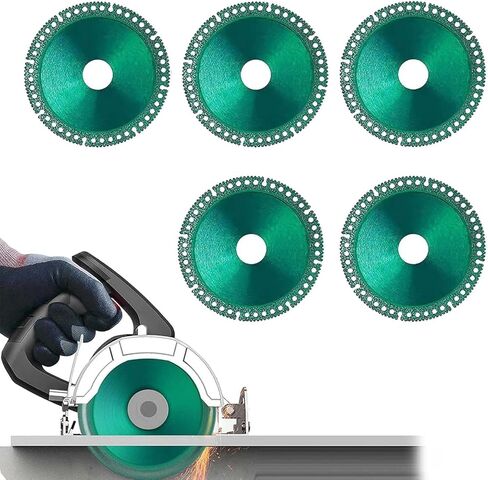 قرص غير قابل للتدمير للمطحنة، شفرة منشار قطع مركبة جديدة متعددة الوظائف، دائرية ماسية رفيعة للغاية، شفرة قطع رفيعة للغاية مقاس 4 بوصة لمطحنة الزوايا (5 قطع) in Kuwait