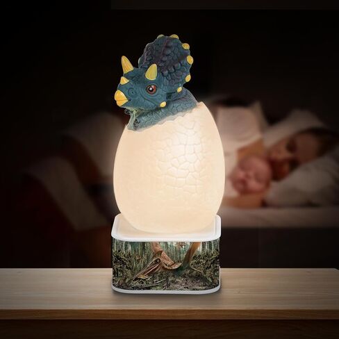 JOMEARCRENG Dinosaur Night Light - 3D Dinosaur Model - USB Rechargeable - Color Changing - Voice Control Switch - Perfect Toy Gift for Children in Saudi Arabia