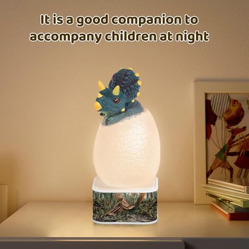 JOMEARCRENG Dinosaur Night Light - 3D Dinosaur Model - USB Rechargeable - Color Changing - Voice Control Switch - Perfect Toy Gift for Children in Saudi Arabia