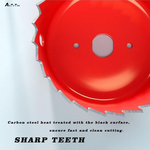 طقم منشار ثقب Antetek 6 قطع 1-1/4 بوصة -2-1/8 بوصة (32-54 مم) مجموعة منشار ثقب مع 4 شفرات منشار، 1 مغزل و1 ​​مفتاح سداسي للخشب والبلاستيك والبلاستيك والخشب الرقائقي والجدران الجافة in Kuwait