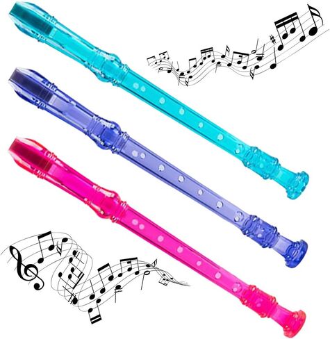 ArtCreativity Recorders for Kids, Set of 3, Recorder Music Toys with Cleaning Rods, Colorful Musical Instruments for Children, Music Birthday Party Favors, Goodie Bag Stuffers, and Teacher Rewards in Saudi Arabia