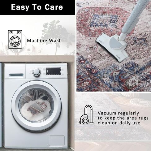 Yancorp ممسحة داخلية قابلة للغسل، 2'x3' سجادة منطقة بوهو لغرفة المعيشة سجادة غير قابلة للانزلاق سجادة مدخل ناعمة سجادة باب أمامي منفوش سجادة مدخل سجادة لغرفة النوم وغرفة الطعام والمكتب والرجعية in Kuwait
