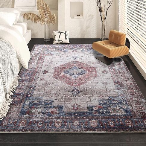 Yancorp ممسحة داخلية قابلة للغسل، 2'x3' سجادة منطقة بوهو لغرفة المعيشة سجادة غير قابلة للانزلاق سجادة مدخل ناعمة سجادة باب أمامي منفوش سجادة مدخل سجادة لغرفة النوم وغرفة الطعام والمكتب والرجعية in Kuwait