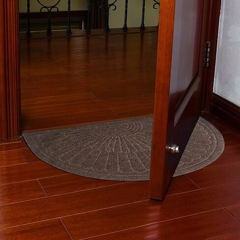 Morning View Half Circle Door Mat Entrance Doormat Half Round Door Mat Outdoor Half Moon Rug Indoor Half Circle Rug Front Door Mats Entryway Rug Indoor Rubber Welcome Mat Low Profile Set of 2(Gray) in Saudi Arabia
