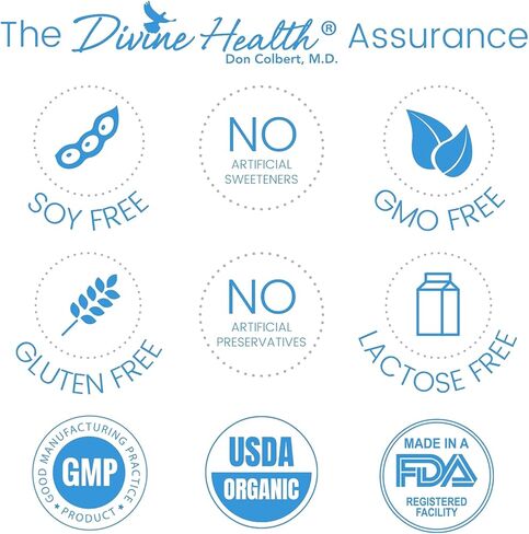 Divine Health Organic Fermented Green Supremefood - 10 Vegetables + 4 Grasses and Probiotics, Apple Cinnamon Flavor (30 Day Supply) in Kuwait