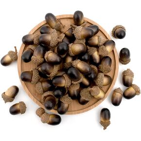 HUIANER الذهب الاصطناعي الجوز 50 قطعة وهمية الجوز الذهبي محاكاة الجوز الفواكه DIY الحرفية لعيد الميلاد الديكور المنزل ديكور المطبخ in Kuwait