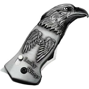 Butane Torch Lighter,Metal Multi-Function Lighter,Windproof Lighter,Eagle Skull Cool Design,Refillable Adjustable,Outdoor Survival Tool,Gifts for Men(No Gas) (Eagle)
