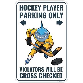 Venicor Hockey Sign - 9 x 14 Inches - Aluminum - Hockey Gifts for Hockey Lovers Boys - Ice Hockey Player Room Decor Toys Birthday Party Favors Supplies Stickers Stuff in Kuwait