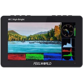 شاشة لمس FEELWORLD F5 Prox 5.5 بوصة تعمل باللمس DSLR كاميرا مراقبة ميدانية 1600nit عالية السطوع مع 3D LUT 1920x1080 4K HDMI F970 تثبيت ومجموعة الطاقة ومخرج الإدخال 5 فولت من النوع C ذراع إمالة الإدخال in Kuwait