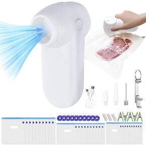 سدادة تفريغ كهربائية لبرطمان ماسون، طقم آلة ختم تفريغ الهواء لمضخة تفريغ محمولة لختم جرة ماسون، مع 20 قطعة من أكياس سحاب سو فيد ومجموعة سدادة تفريغ جرة ماسون in Kuwait