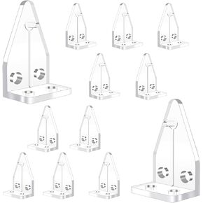 Blind Hold Down Brackets, 12PCS Clear Plastic Door Blinds Bottom Bracket Mini Blind Holder Bracket Window Horizontal Blinds Shades Replacement Parts in Saudi Arabia